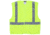 MCR Safety CL2MLL Hi Vis Reflective Safety Vest, ANSI Type R Class 2, Mesh with 2in Silver Stripes, Breakaway Design with Hook and Loop Closures, Fluorescent Lime, L, CL2MLL