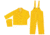MCR Safety Classic Series 3 Piece Waterproof Rain Suit, .35mm PVC/Poly, Bib Rain Pant with Fly Front, Yellow, 4X, 2003X4