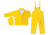 MCR Safety Commodore Series 3 Piece Waterproof Rain Suit, PVC/Non-Woven Poly/Nylon, Rain Jacket, Detachable Hood and Bib Pants, Yellow, L, 6003L
