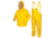 MCR Safety Commodore Series 3 Piece Waterproof Rain Suit, PVC/Non-Woven Poly/Nylon, Rain Jacket, Detachable Hood and Bib Pants, Yellow, L, 6003L