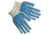 MCR Safety Cotton String Knit Work Gloves, 7 Gauge Regular Weight String Knit, PVC Blocks Two Sides, Blue/Natural, Small, 9660SMB
