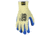 MCR Safety Cut Pro 10 Gauge Kevlar Shell Cut Resistant Work Gloves, Latex Palm and Fingertips, Blue/Yellow, Small, 96871S