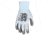 MCR Safety Cut Pro 18 Gauge Hypermax Shell Cut, Abrasion and Puncture Resistant Work Gloves, Nitrile Foam Coated Palm and Fingertips, Gray/Blue, X - Small, 92718NFXS