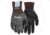 MCR Safety Cut Pro Ninja Max Cut Resistant Work Gloves, Bi-Polymer Coated Palm and Fingertips, Black/Salt and Pepper, Large, N9676GL