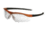 MCR Safety DL1 Series Safety Glasses, UV-AF Anti-Fog Coating, Soft TPR Nose Piece, Clear/Nuclear Orange Frame, One Size, DL210AF