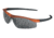 MCR Safety DL1 Series Safety Glasses, UV-AF Anti-Fog Coating, Soft TPR Nose Piece, Gray/Nuclear Orange Frame, One Size, DL212AF