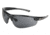 MCR Safety Dominator 2 Series MAX6 Safety Glasses, Anti-Fog Lenses, TPR Temples, Comfortable TPR Brow Guard, Gray Lens/Black and Red Frame, One Size, DM1222PF