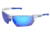 MCR Safety Dominator DM3 Series Safety Glasses, Polarized Lenses, Adjustable Wire Core Temples and Nose Piece, Blue Diamond Mirror, One Size, DM1328BZ
