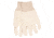 MCR Safety Heavy Weight Natural Jersey Work Gloves, Reversible Pattern with Knit Wrist, Cotton Polyester Blend, White, Large, 8010