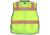 MCR Safety Hi Vis Reflective Safety Vest, ANSI 107 Type R Class 2, 3in Silver Reflective, Zipper Front Closure, Back Plan Pocket, Solid Front Mesh Back, Fluorescent Lime, XL, PSURVCL2LSXL