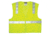 MCR Safety Hi Vis Reflective Safety Vest, ANSI Type R Class 2, Mesh Back with Solid Front, Zipper Front, 2in Silver Stripes, Fluorescent Lime, 2X, CL2LCX2