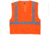 MCR Safety CL2MOL Hi Vis Reflective Safety Vest, ANSI Type R Class 2, Mesh with 2in Silver Stripes, Breakaway Design with Hook and Loop Closures, Fluorescent Orange, M, CL2MOL