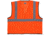 MCR Safety Hi Vis Reflective Safety Vest, ANSI Type R Class 2, Mesh with 2in Silver Stripes, Hook and Loop Front Closure, Fluorescent Orange, XL, VCL2MOXL