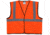 MCR Safety Hi Vis Reflective Safety Vest, ANSI Type R Class 2, Mesh with 2in Silver Stripes, Hook and Loop Front Closure, Fluorescent Orange, XL, VCL2MOXL