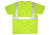 MCR Safety Hi Vis Safety Work T-Shirts, Soft Poly Jersey Knit, Short Sleeve and Tagless Design, ANSI 107 Type R Class 2, Fluorescent Lime, Fluorescent Lime, 4X, STSCL2SLX4