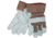 MCR Safety Insulated Leather Palm Work Gloves, Lined with Fleece, 2.5in Rubberized Safety Cuff, Gray, Large, 1205L