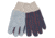 MCR Safety Knit Wrist Clute Pattern Palm Lined Economy Split Leather Palm Work Gloves, Gray, Large, 1040