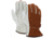 MCR Safety Leather Drivers Work Gloves, CV Grade Cow Grain Palm and Split Leather Back, Keystone Thumb, Beige, Small, 3205S