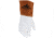 MCR Safety Leather Welding Work Gloves, Competitive Value Top Cow Grain Leather, 4in Split Leather Gauntlet Cuff, Sewn with ARX Cut Resistant Thread, Beige and Russet, Large, 4955L