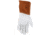 MCR Safety Leather Welding Work Gloves, Competitive Value Top Cow Grain Leather, 4in Split Leather Gauntlet Cuff, Sewn with ARX Cut Resistant Thread, Beige and Russet, Large, 4955L