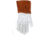 MCR Safety Leather Welding Work Gloves, Cow Grain Leather, 4in Split Leather Bell Cuff, Lined and Sewn with ARX Cut Resistant Material, Beige and Russet, Large, 4955HL