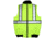 MCR Safety Luminator Body Warmer, ANSI Class 2, Water Resistant, Insulated Poly, Fleece Liner w/Zipper Front, Fluorescent Lime, L, BWCS2LL
