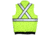 MCR Safety Luminator Body Warmer, ANSI Class 2, Water Resistant, Insulated Poly, Fleece Liner w/Zipper Front, Fluorescent Lime, L, BWCS2LL