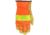 MCR Safety Luminator Hi-Vis Leather Drivers Work Gloves, Premium Grade Grain Pigskin with Mesh Back, Reflective Stripe, Beige, Large, 34111L