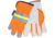 MCR Safety Luminator Leather Drivers Hi-Vis Work Gloves, Premium Grade Grain Goatskin, Hi-Vis Back with Reflective Stripes, White, Medium, 36111M