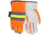 MCR Safety Luminator Leather Drivers Hi-Vis Work Gloves, Premium Grade Grain Goatskin, Hi-Vis Back with Reflective Stripes, White, Medium, 36111M