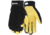 MCR Safety Mechanics Gloves, Supple Grain Deerskin Palm, Adjustable Hook and Loop Wrist Closure, Flexible and Breathable Spandex Back, Gold, Medium, 901M