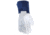 MCR Safety Mustang Leather Welding Work Gloves, Premium Top Grain Goatskin Leather, 4in Split Cowskin Leather Cuff, White Gray and Blue, Small, 4853S