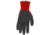 MCR Safety Ninja Flex Work Gloves, 15 Gauge Nylon Shell, Latex Coated Palm and Fingertips, Gray/Red, Medium, N9680M
