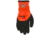 MCR Safety Ninja Work Gloves, 15 Gauge Nylon Shell, 7 Gauge Acrylic Terry Interior, Rough Over the Knuckle Outer Dip, Black/Orange, Large, N9695L