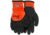 MCR Safety Ninja Work Gloves, 15 Gauge Nylon Shell, 7 Gauge Acrylic Terry Interior, Rough Over the Knuckle Outer Dip, Black/Orange, Large, N9695L