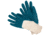 MCR Safety Nitrile Coated Work Gloves, Palm and Over the Knuckle Coating, Knit Wrist and Soft Interlock Lining, Industry Standard, Blue/Natural, Small, 97980S