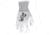 MCR Safety NXG Work Gloves, 13 Gauge Polyester Shell, PU Palm and Fingertips, White, Medium, 96655M