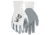 MCR Safety NXG Work Gloves, 15 Gauge Nylon Shell, Nitrile Foam Coated Palm and Fingertips, Gray/White, Medium, 9674M