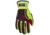 MCR Safety Predator Mechanics Work Gloves, Textured PVC Coated Palm, Tire Tread Pattern TPR Back of Hand Protection, Slip on Wrist with ID Pad, Red/Green, Small, PD2906S