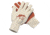 MCR Safety Red Hare Cotton String Knit Work Gloves, 10 Gauge 100% Natural Cotton Shell, Nitrile Coated Palm, Russet/White, Small, 9670S