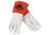 MCR Safety Red Ram Leather Welding Work Gloves, Premium Grain Goatskin Leather, 5in Split Cowhide Leather Cuff, White and Russet, Large, 4840L