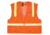 MCR Safety Safety Vest, Upper Torso Mesh, 1 3/4in Reflective Stripes, 6 Pockets, Zipper Front, Non-ANSI Rated, Fluorescent Orange, 3X, HS201VX3