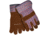 MCR Safety Split Leather Palm Work Gloves, C Grade Shoulder Leather with 2.5in Rubberized Safety Cuff, Chocolate, Large, 1455C