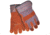MCR Safety Split Leather Palm Work Gloves, C Grade Shoulder Leather with 2.5in Rubberized Safety Cuff, Russet, Large, 1455R