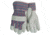 MCR Safety Split Leather Palm Work Gloves, Economy Grade with Patch Palm, 2.5in Starched Safety Cuff, Gray, Large, 1220SX