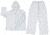 MCR Safety Squall Series 2 Piece Waterproof Clear Rain Suit - Rain Jacket with Attached Hood, Elastic Waist Rain Pants, .20mm PVC, Clear, XL, O722XL