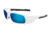 MCR Safety SR128B Swagger SR1 Series Safety Glasses, Soft Non-Slip Nose Piece and Temples, Blue Diamond Mirror, One Size, SR128B