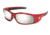 MCR Safety SR137 Swagger SR1 Series Safety Glasses, Soft Non-Slip Nose Piece and Temples, Silver Mirror, One Size, SR137