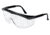 MCR Safety ST1 Series Safety Glasses with Uncoated Lenses, Wrap-Around Lens Design with Built-In Side Shields, Clear, One Size, SS010