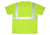 MCR Safety STSCL2MLX4 Hi Vis Safety Work T-Shirts, Soft Poly Birdseye Mesh, Short Sleeve and Tagless Design, ANSI 107 Type R Class 2, Fluorescent Lime, 4X, STSCL2MLX4